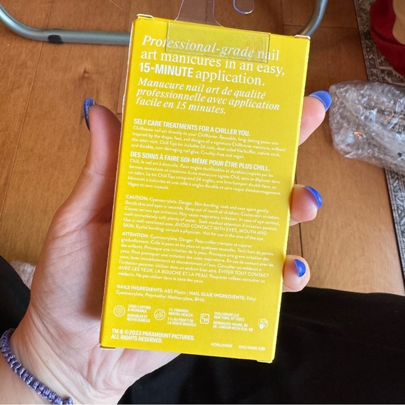 Hill House Clueless Press-On Nails - Vibrant Yellow and Blue - Picture 2 of 2